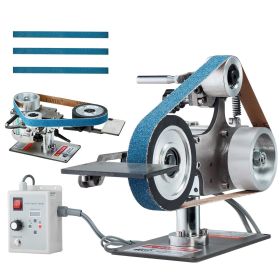 VEVOR Belt Grinder Sander, 30 x 1-Inch Variable Speed Belt Polisher with VFD