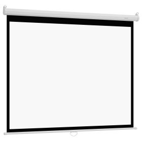 Manual Projector Screen, 72 inch 4:3 4K 1080 HD Retractable Pull Down Projector Screen, Wall Mounted Movie Projection with Pull Rope
