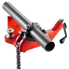 VEVOR Heavy-Duty Pipe Chain Vise, 1/2" - 8" Pipe Capacity, 34.6" Rugged Chain & Cast Iron Base, Industrial-Grade Pipe Clamping for Plumbing