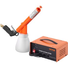 VEVOR Powder Coating System, 50KV Electrostatic Output Powder Coating Kit with Foot Switch, Spray Gun, Nozzles and Powder Cups