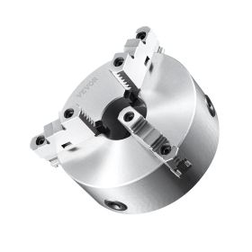 VEVOR 3-Jaw Lathe Chuck, 8'', Self-Centering Lathe Chuck, 0.16-8 in/4-200 mm Clamping Range with T-key Fixing Screws Hexagon Wrench