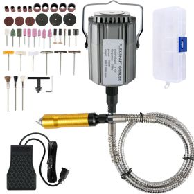 VEVOR Flex Shaft Grinder 780W Rotary Tool 500-23000RPM Rotary Carver with 1/4" 3-Jaw Chuck & Stepless Speed Foot Pedal Hanging Grinding Machine 1