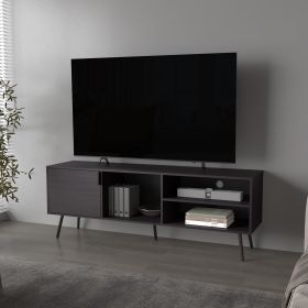 Mescal Tv Stand Multistorage with a Door and Open Storage, Wengue