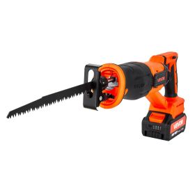 Cordless Reciprocating Saw, 20 V, 3000 SPM Variable Speed, 1 inch Stroke Length, Electric Reciprocating Saw with Battery, Charger, 8 Blades (Type: Standard Reciprocating Saw)